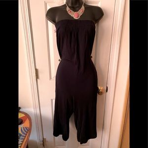 BCBG Strapless jumpsuit w/ belt